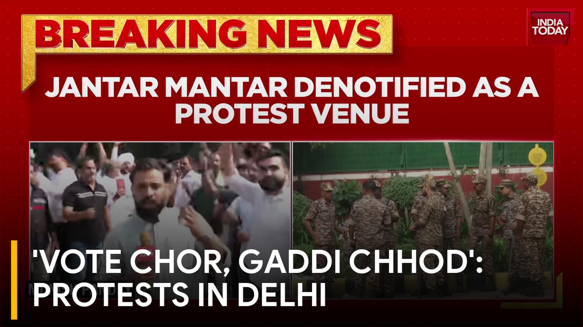 Delhi Chalo march: 'Vote chor, gaddi chhod' slogans raised as INDIA ...