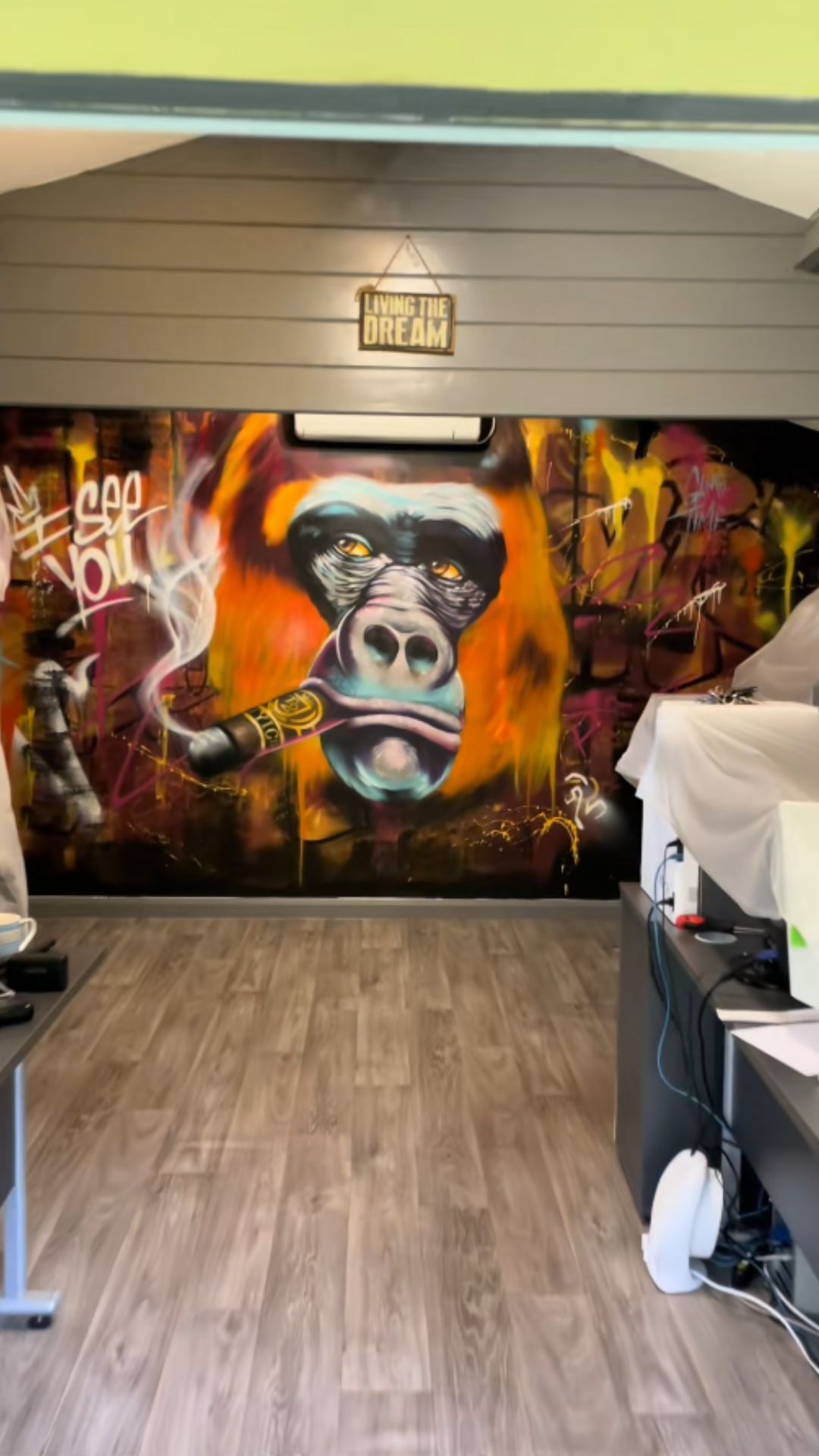 Home office mural makeover: DIY painting and room transformation