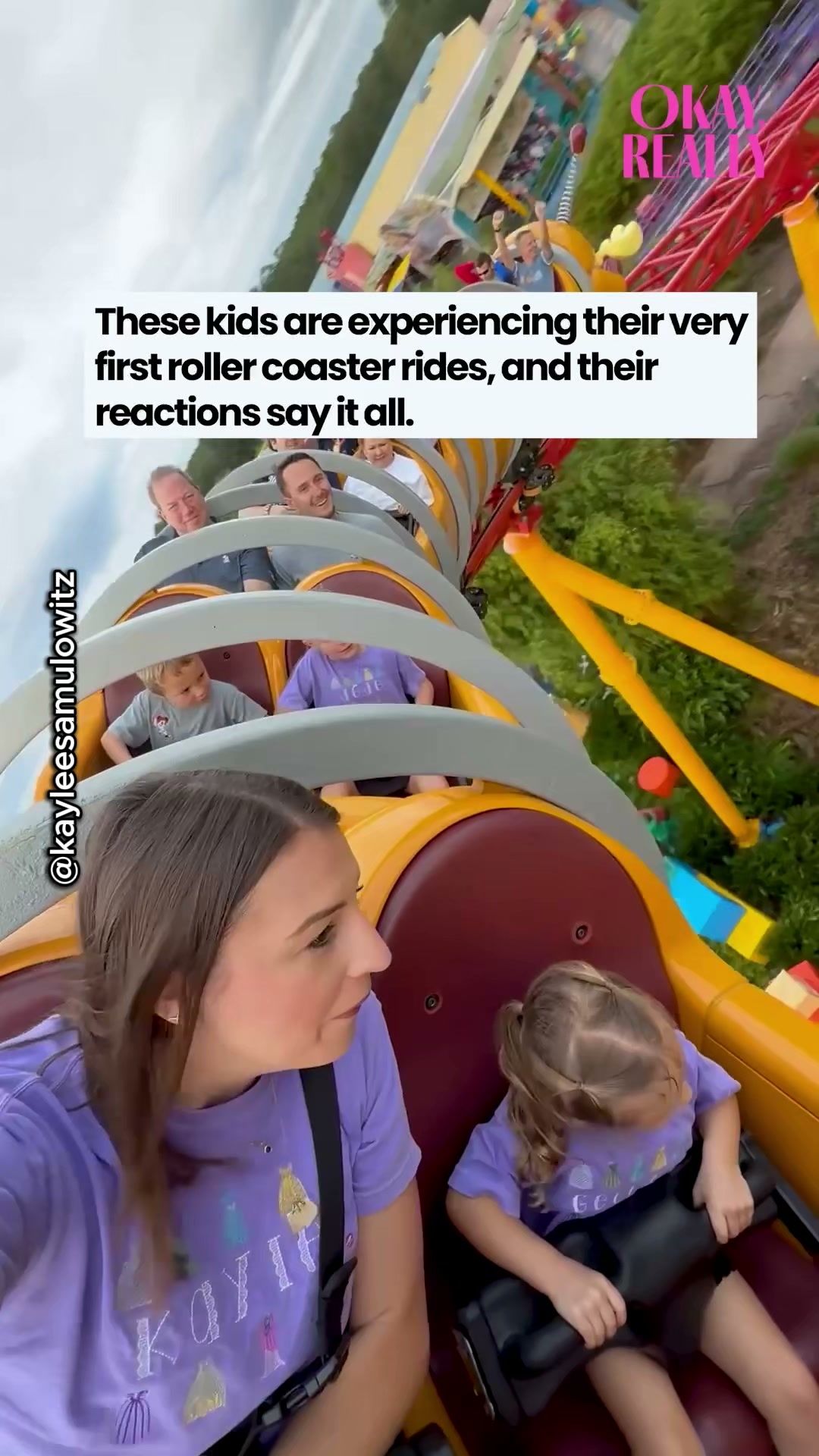 Kids quickly regret their first roller coaster rides