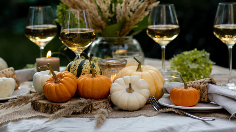 Make an easy fall centerpiece for your kitchen with a handful of dollar ...