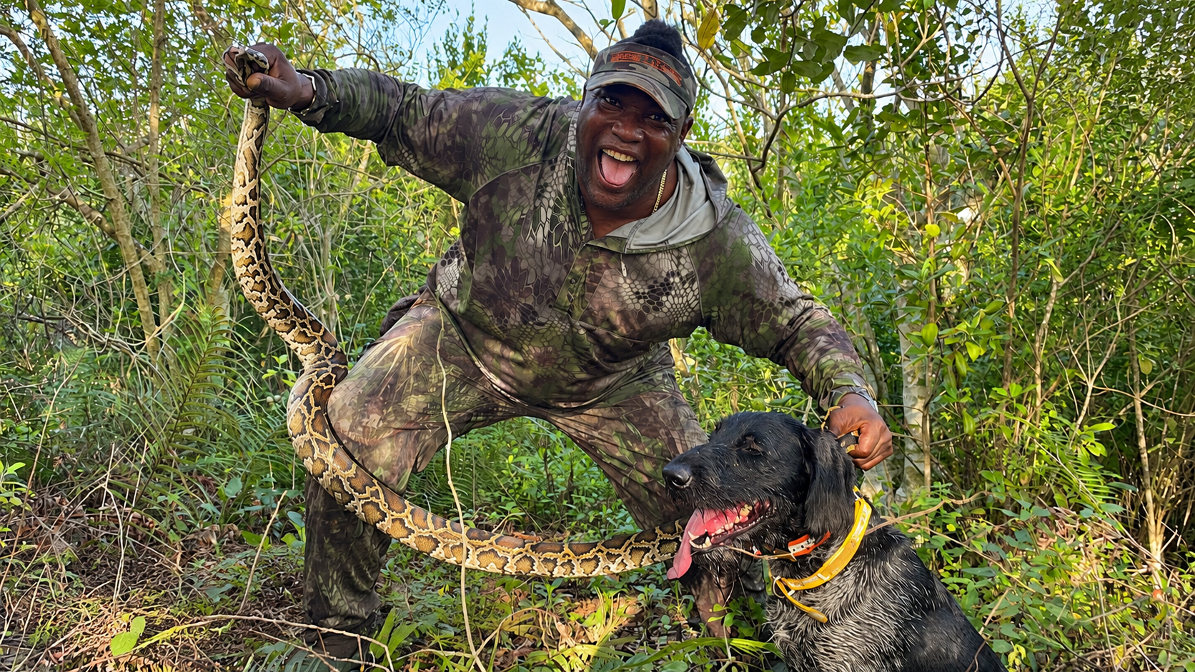 Python hunting in the Florida Everglades with Warren Sapp