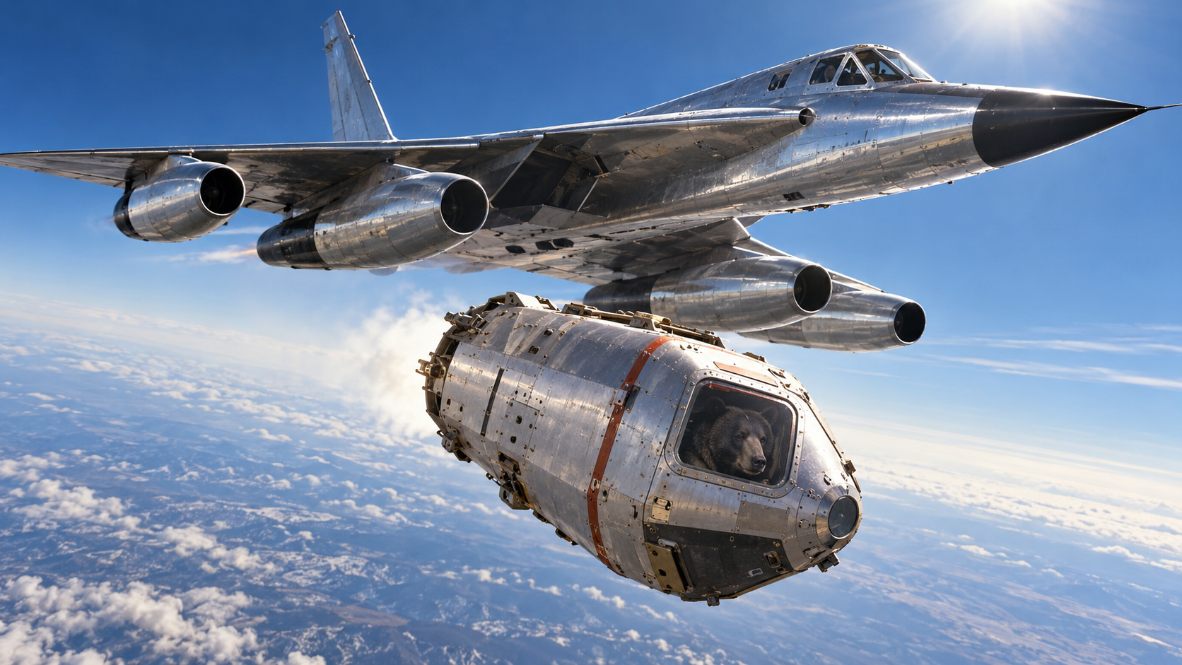 The Air Force ejected a bear from a bomber at nearly Mach 2