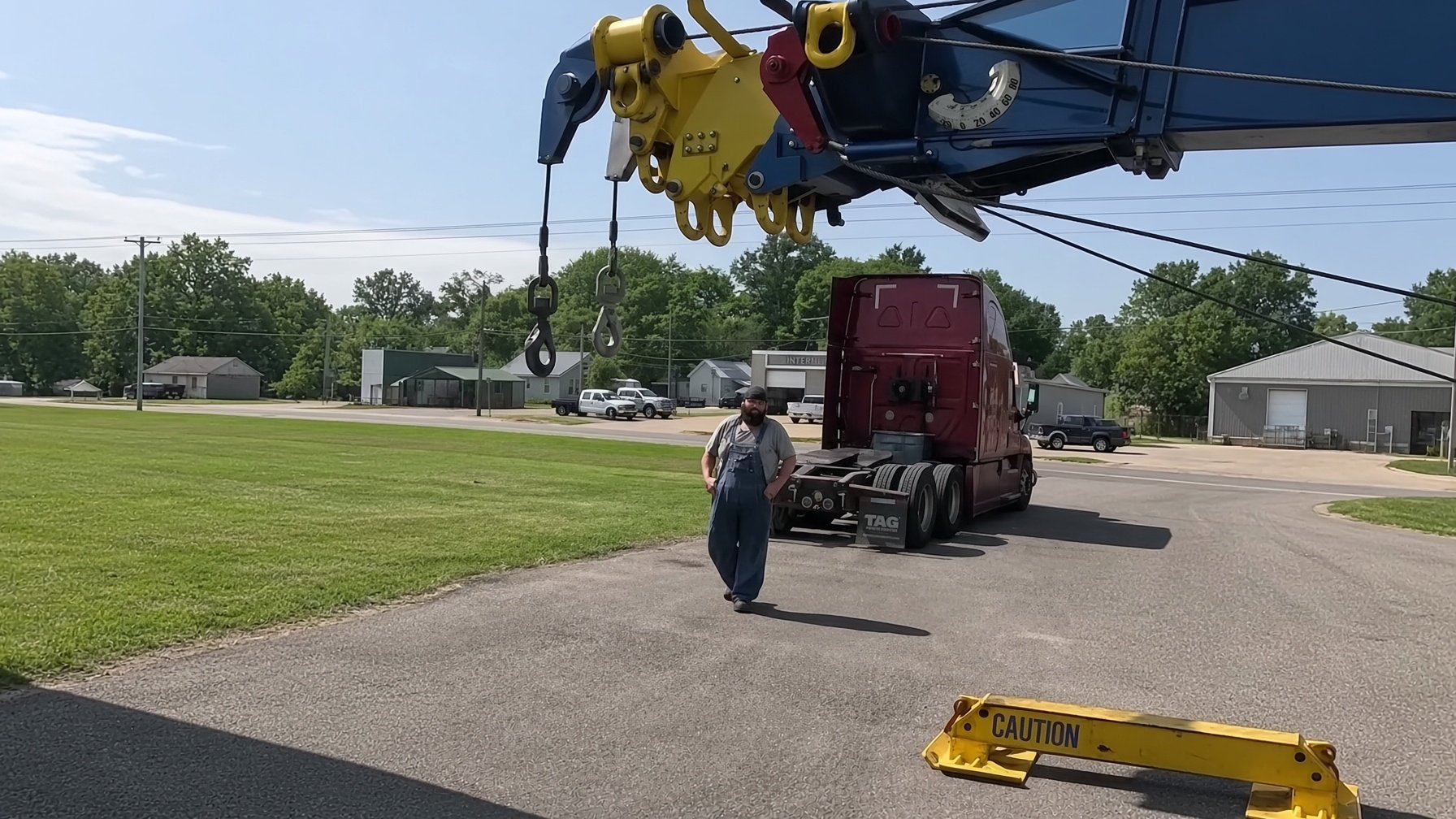 Heavy trailer recovery operation