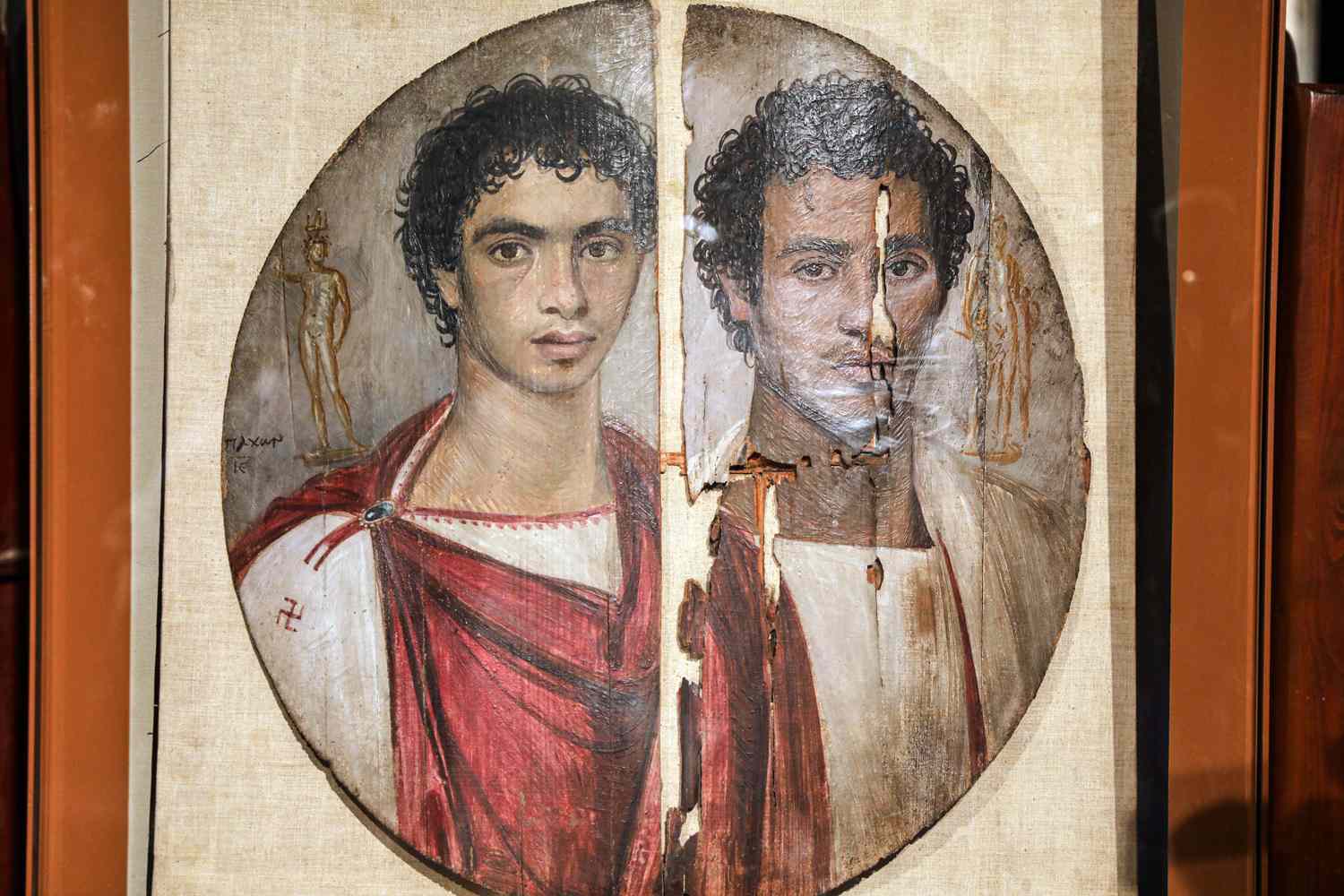 Rare 2,000-year-old portrait of two brothers restored, and it’s leaving ...