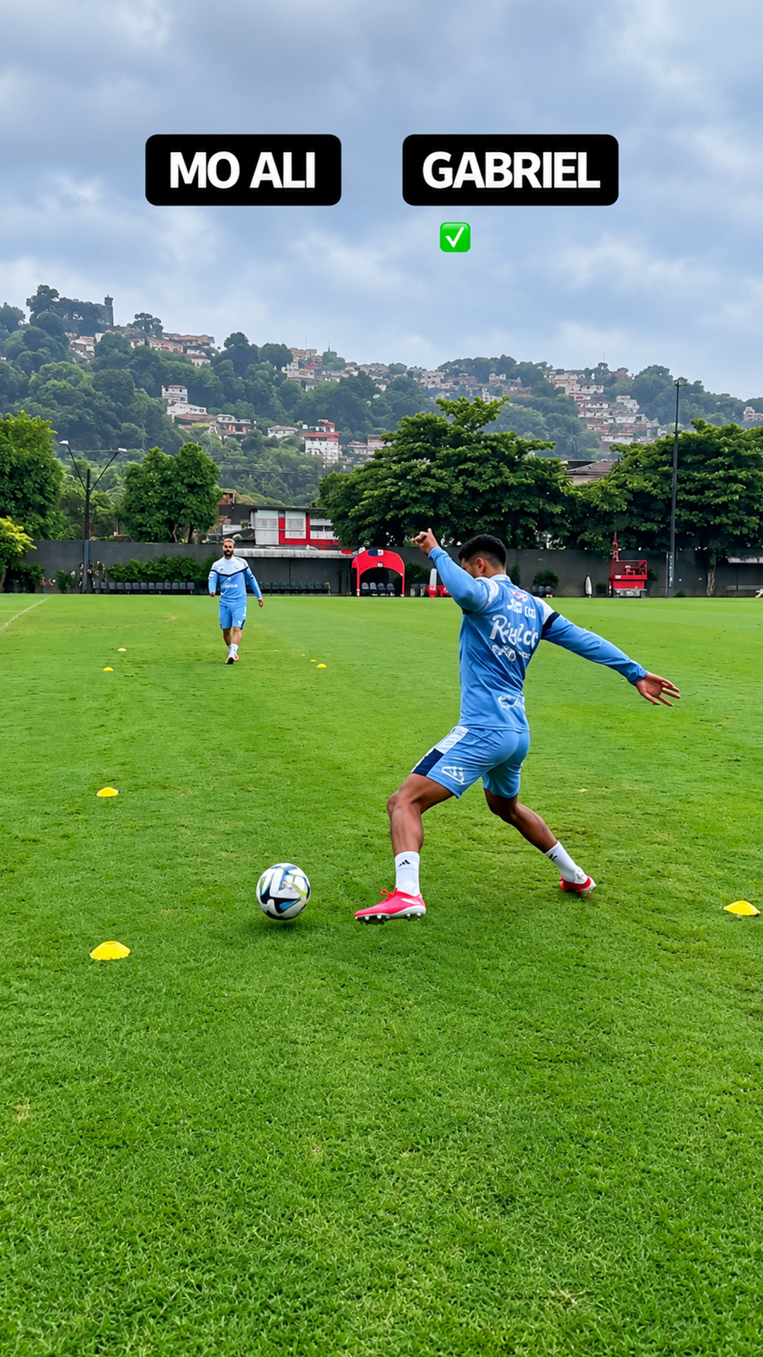 I battled Santos FC winger Ângelo in a passing drill