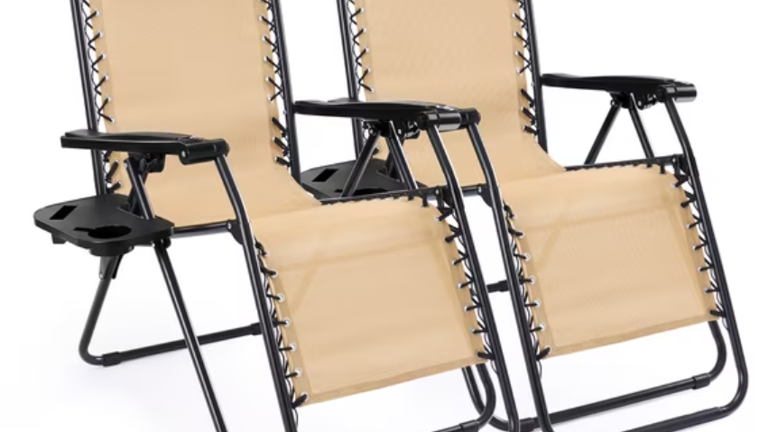Walmart has 2 zero-gravity lounge chairs on sale for $30 each and they ...