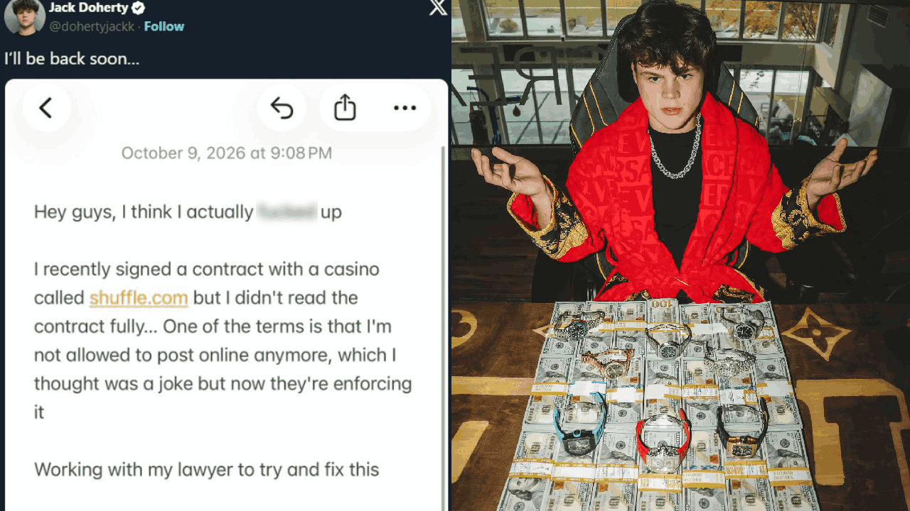 Crypto casino paid Jack Doherty to stop posting for six months, founder ...