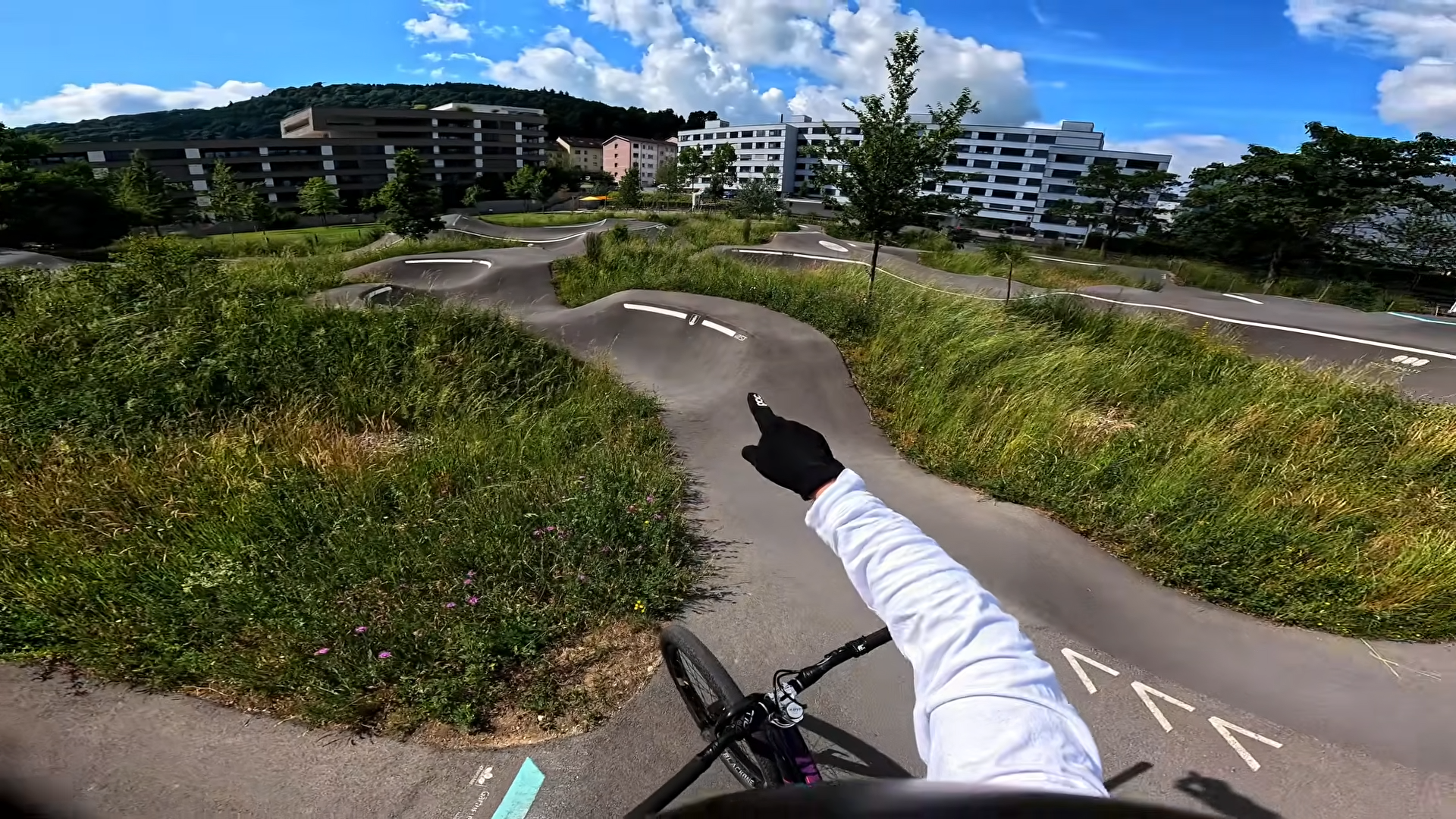 Testing transfer lines on a Swiss built pump track