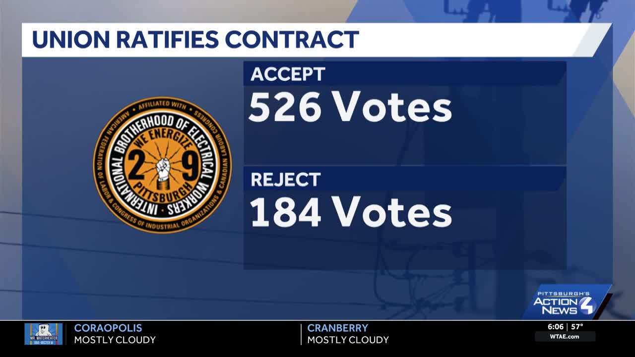 IBEW members overwhelmingly approve 5-year contract, ending Duquesne ...