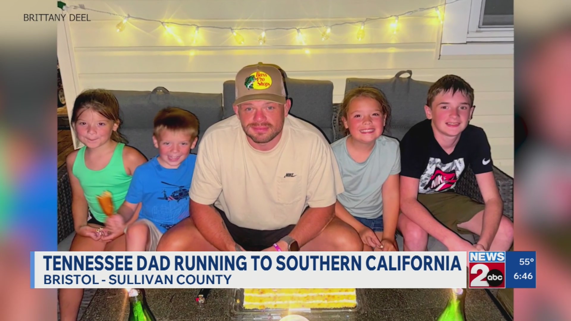 Tennessee dad running to California