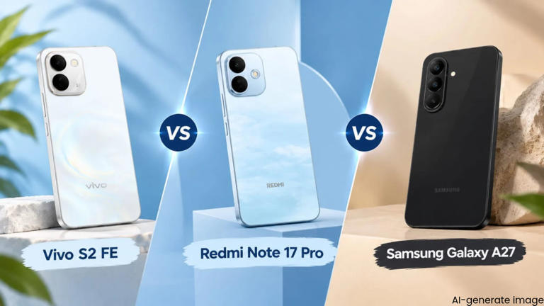 Vivo S2 FE vs Redmi Note 17 Pro vs Samsung Galaxy A27: Price, camera ...