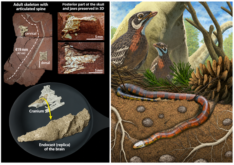 Ancient Brazilian snake fossil sheds new light on the origin of snakes