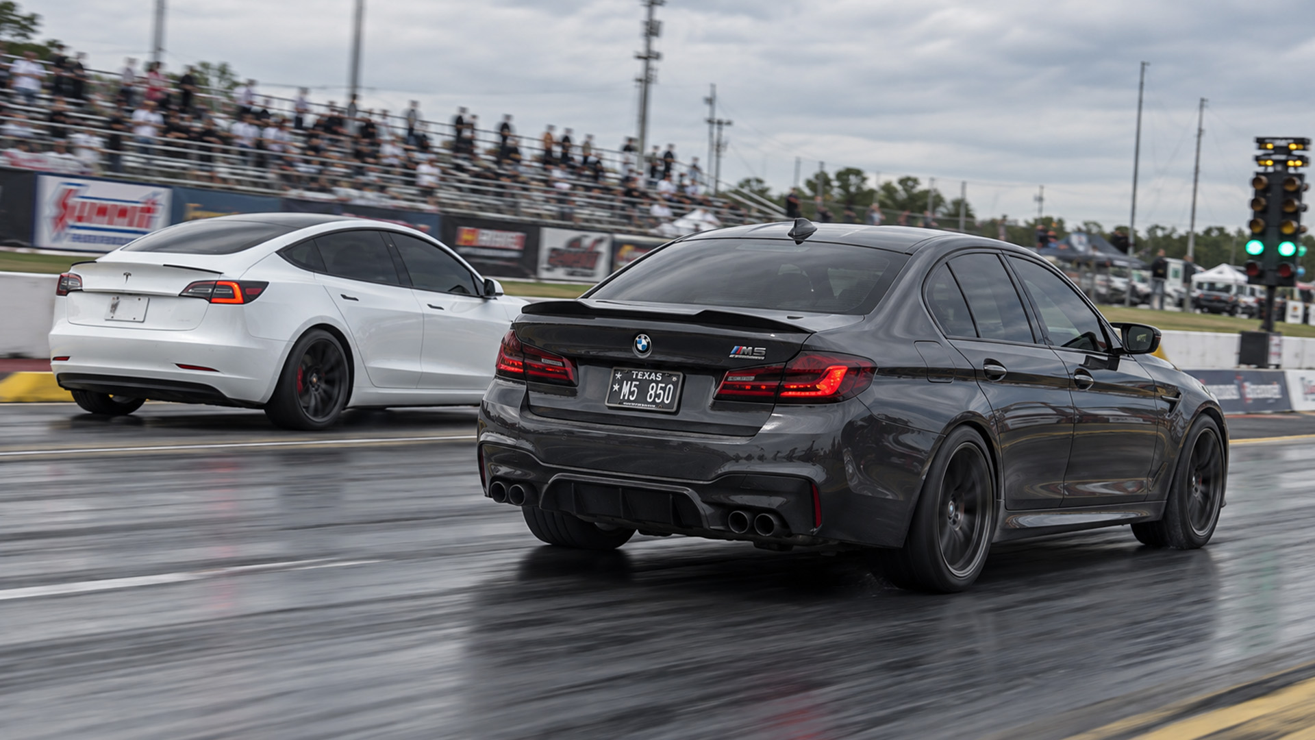 Tesla Model S faces 850HP BMW and Corvette Z06 drag race