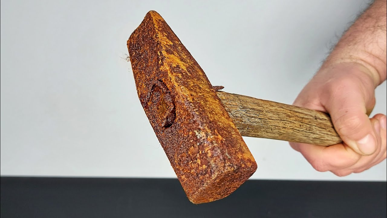 Old rusty hammer - restoration