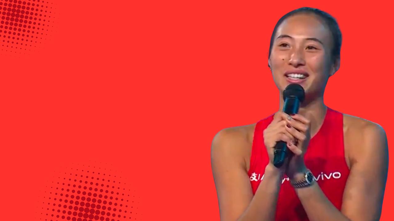 Karaoke queen! Qinwen Zheng celebrates China Open title in style