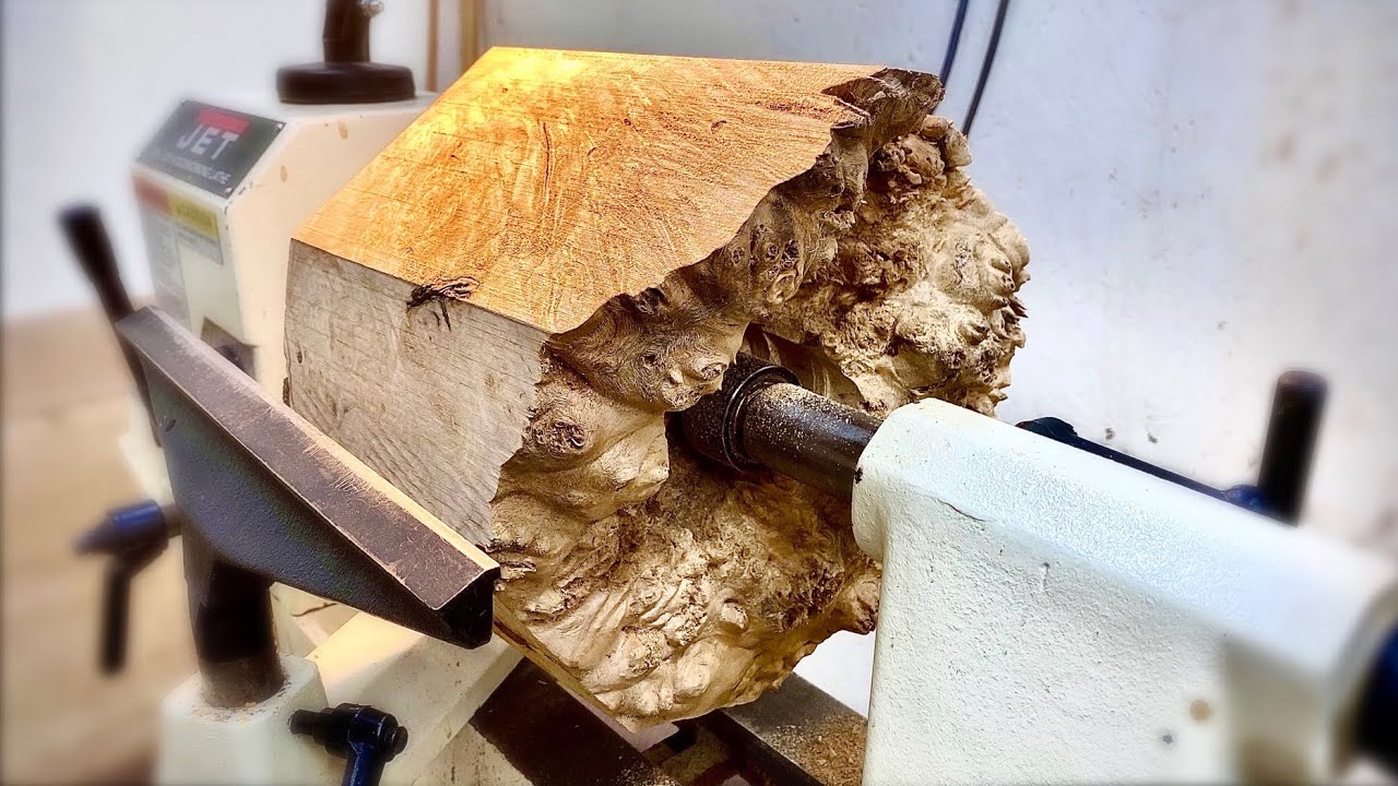 Woodturning: Epic live edge burl!
