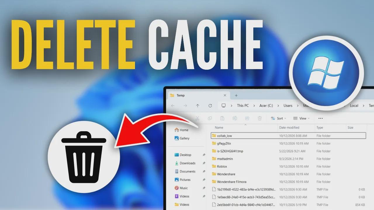 How to delete cache on Windows 11