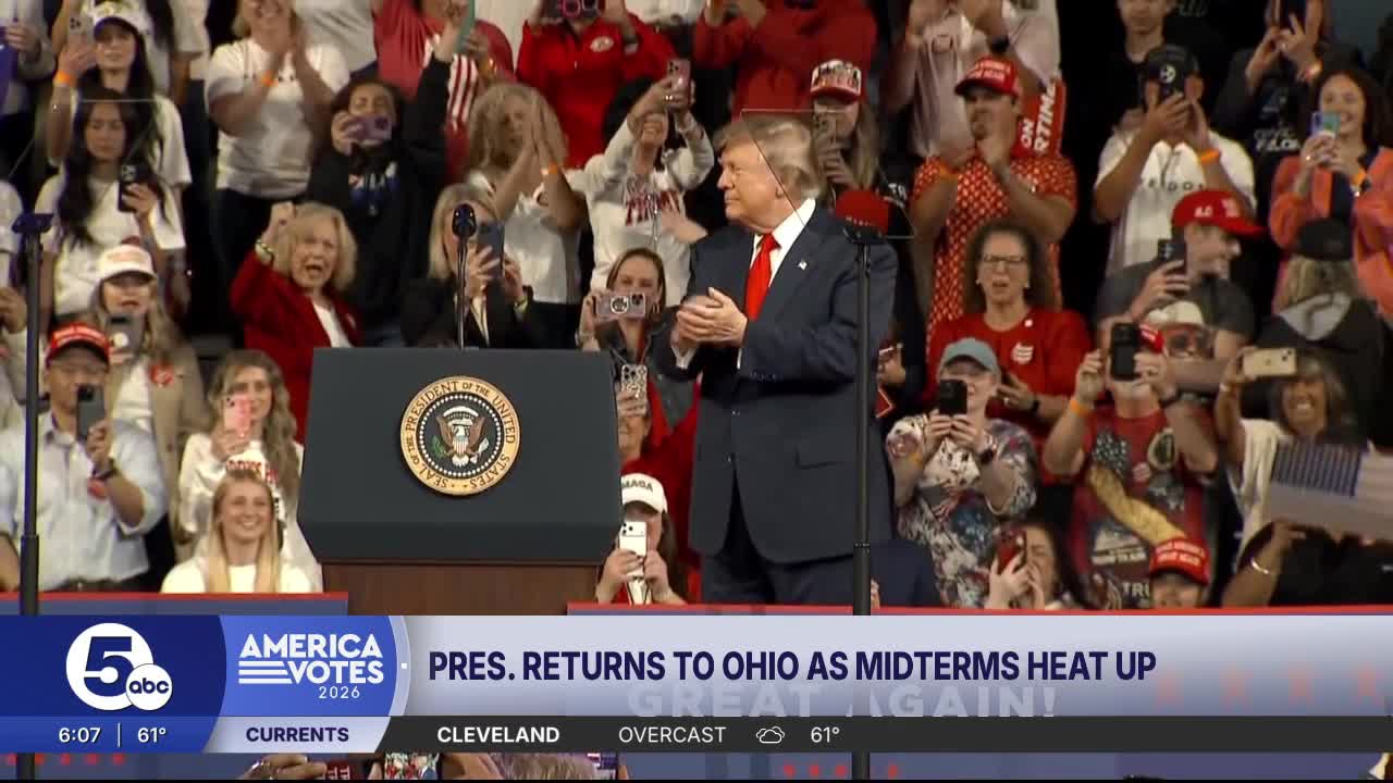 Trump to hold Ohio rally Monday as midterm election push continues