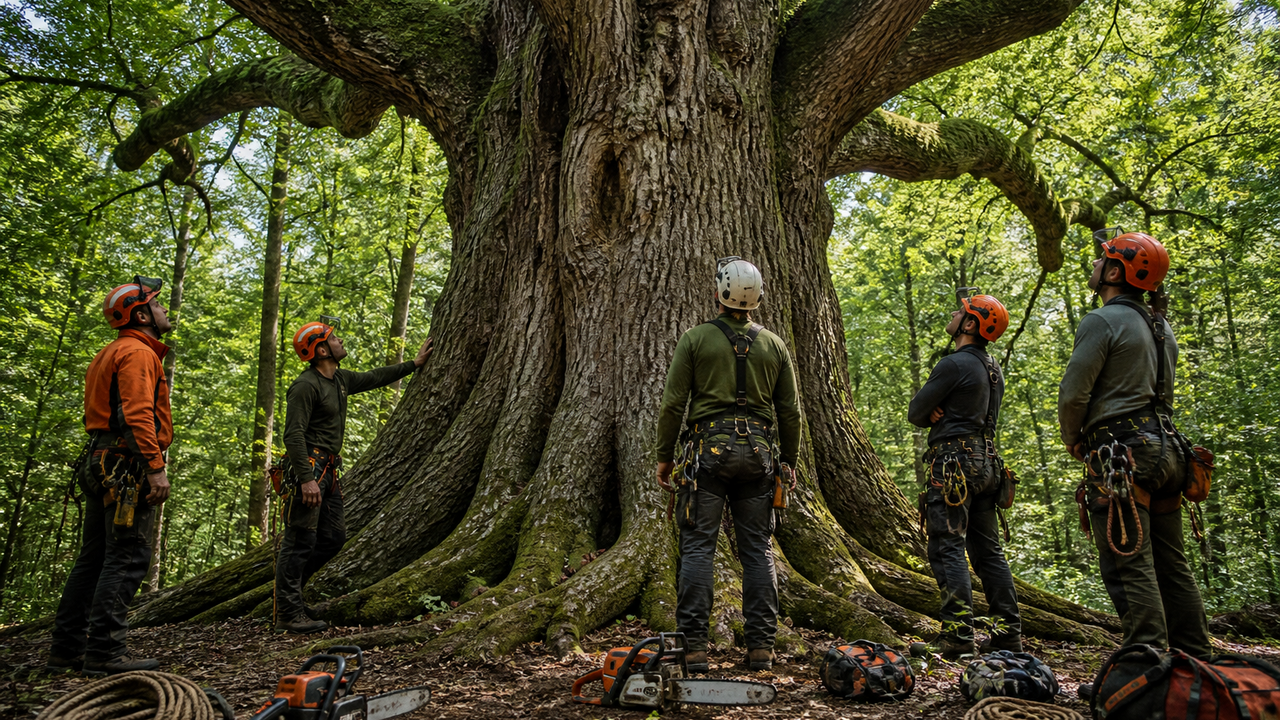 Stubborn tree refuses to fall and turns a routine felling job into a ...
