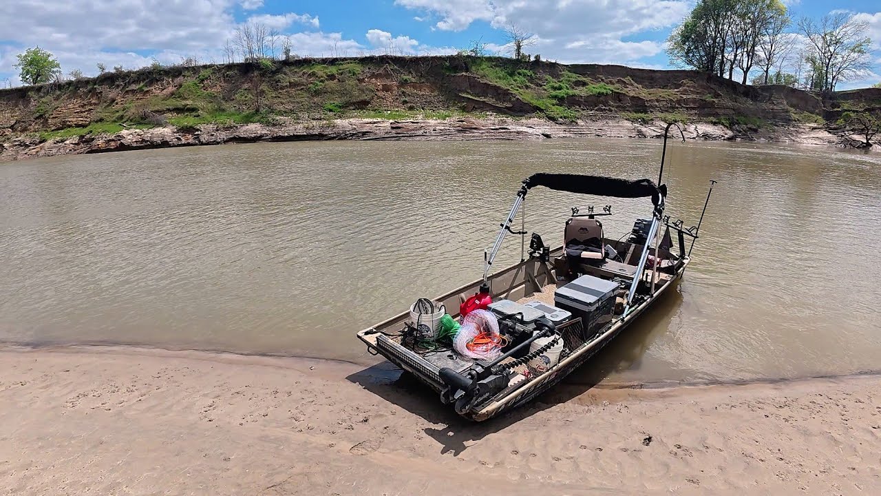 Spring fishing for big fish on a remote river