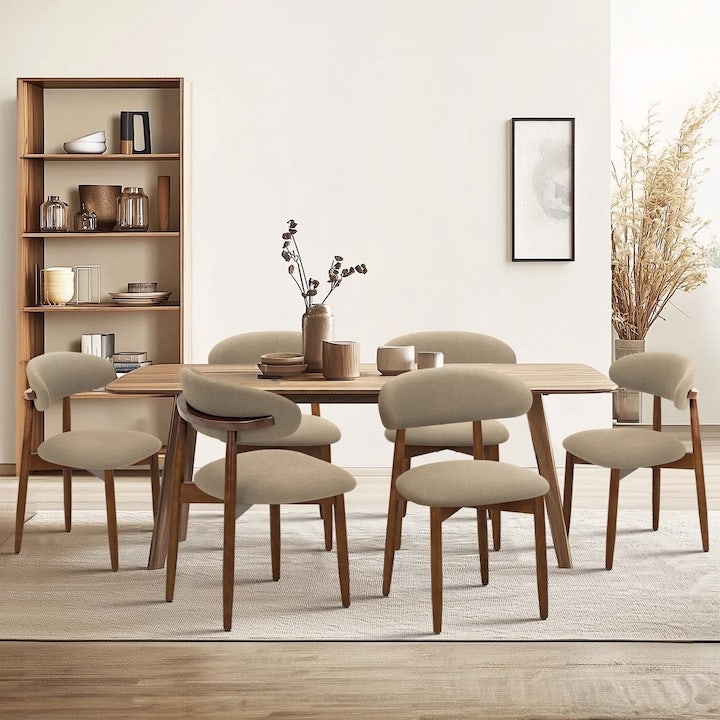 This set of 6 solid wood dining chairs is over $350 off at Wayfair ...