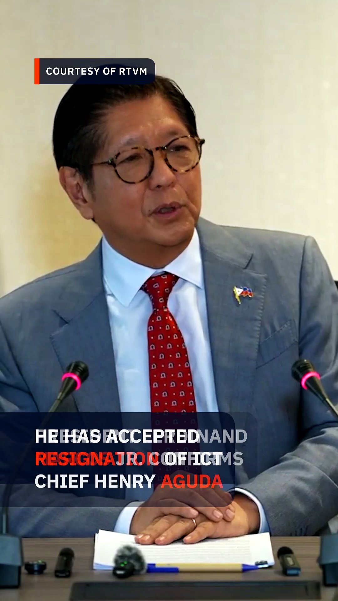 Marcos confirms DICT chief Aguda's resignation
