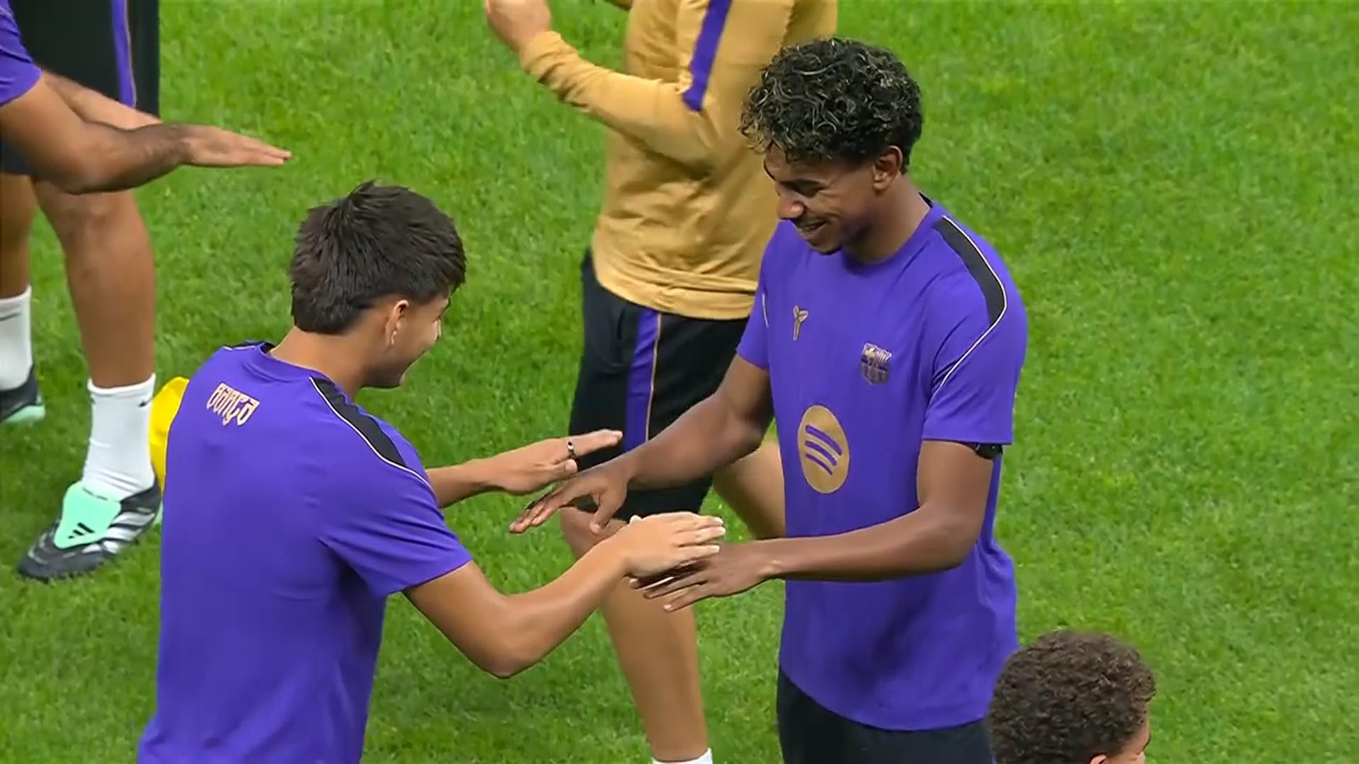 Lamine Yamal leads Barcelona training ahead of CL match against Galatasaray