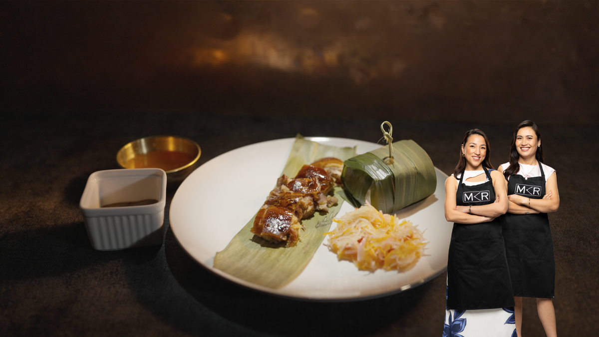 Mary & Golden’s Cebu lechon belly with pandan rice and atchara