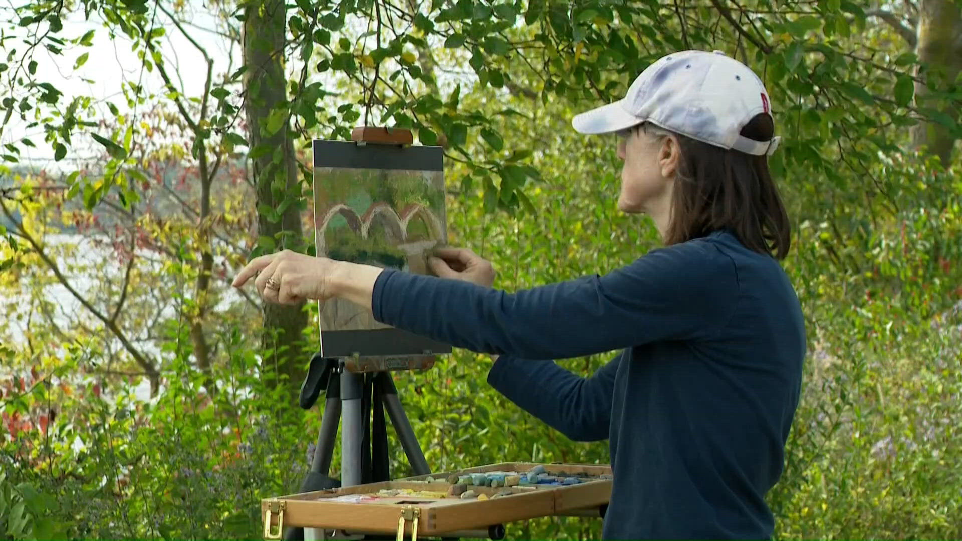 Artists create works honoring historic Roche de Boeuf bridge during ...
