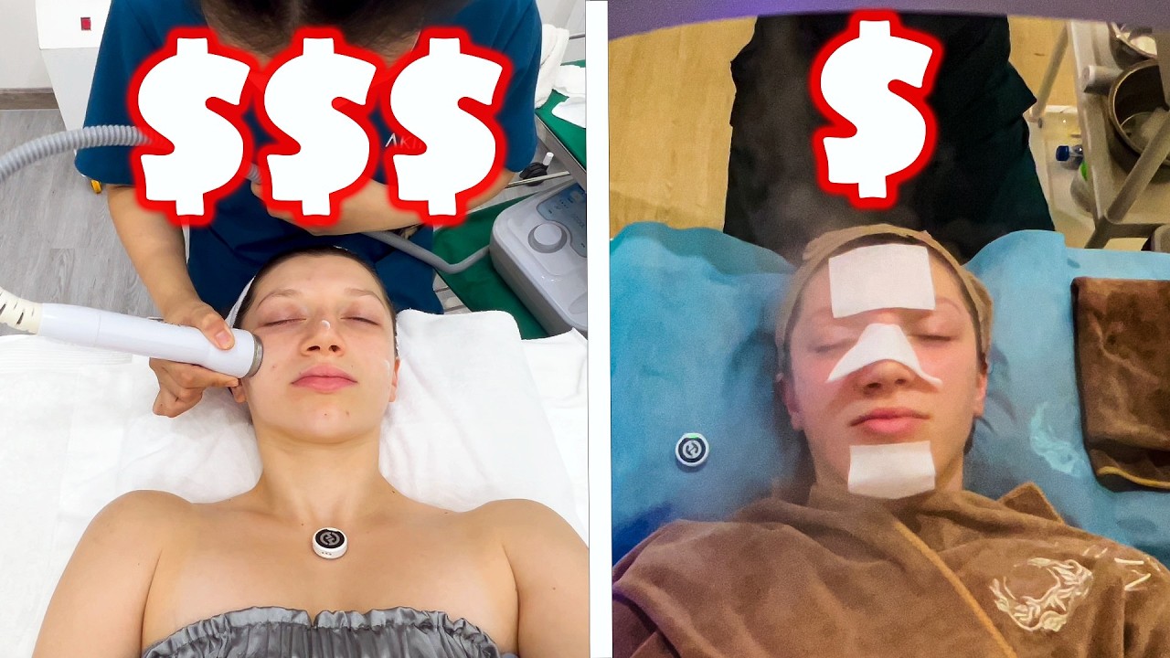 Cheap vs expensive facial 🫨💆‍♀️