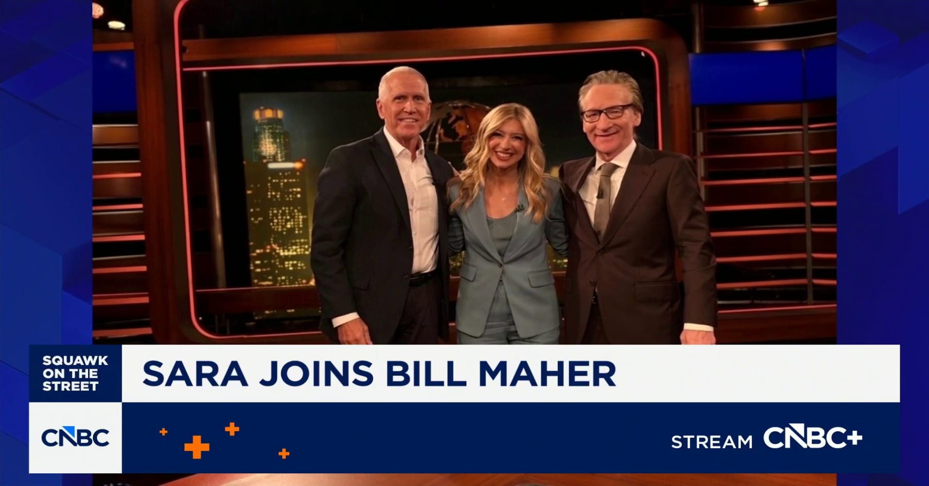 Sara Eisen joins Bill Maher