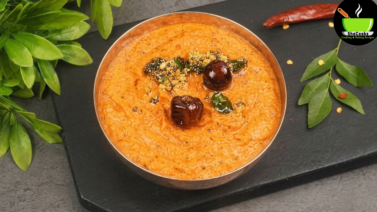 Easy South Indian onion tomato chutney recipe