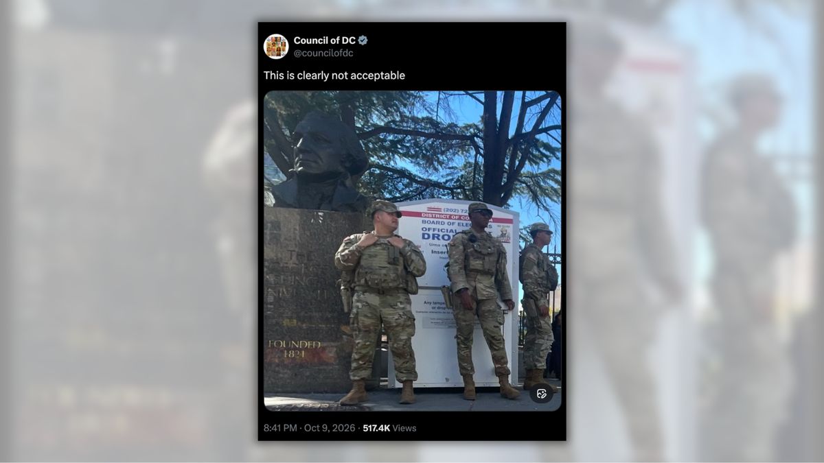 Do images show National Guard illegally guarding DC ballot drop box ...
