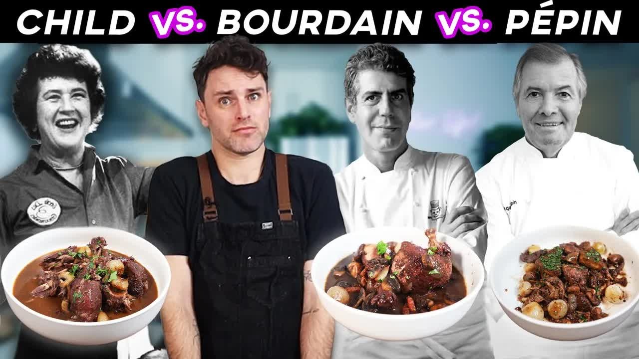Julia Child, Jacques Pépin and Anthony Bourdain face off in a coq au ...