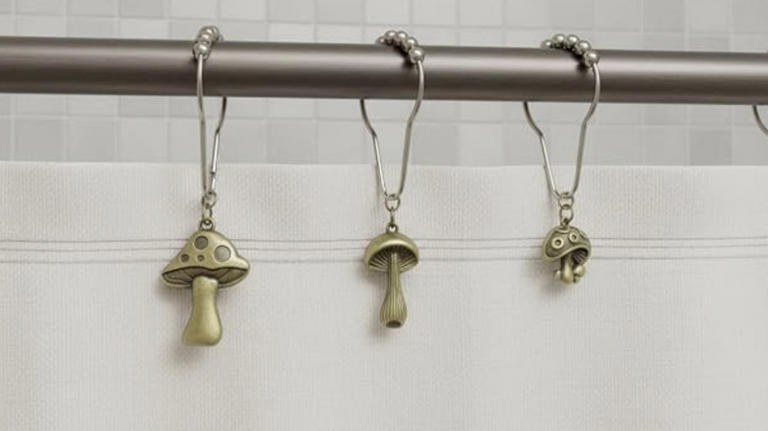 Replace your plain shower curtain hooks with a cottage-core style ...