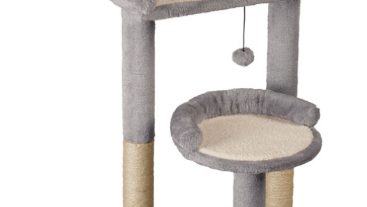 Aldi's plush 2-level cat tree is purr-fect for small spaces