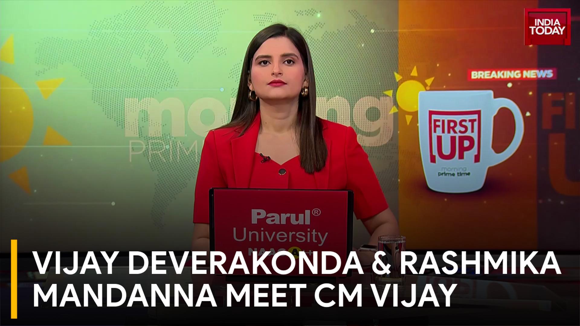 Vijay Deverakonda, Rashmika Mandanna meet CM Vijay ahead of Rana Bali ...