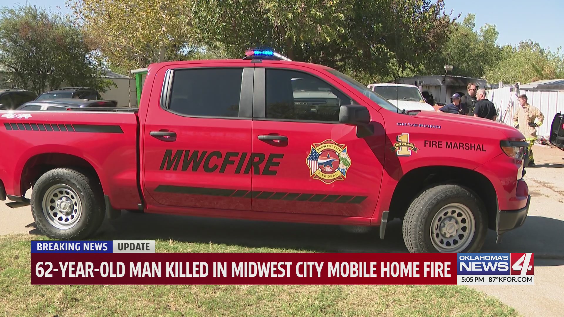 Man dies in Midwest City mobile home fire