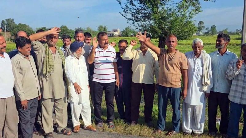 Farmers protest, demand adequate compensation for damaged Basmati