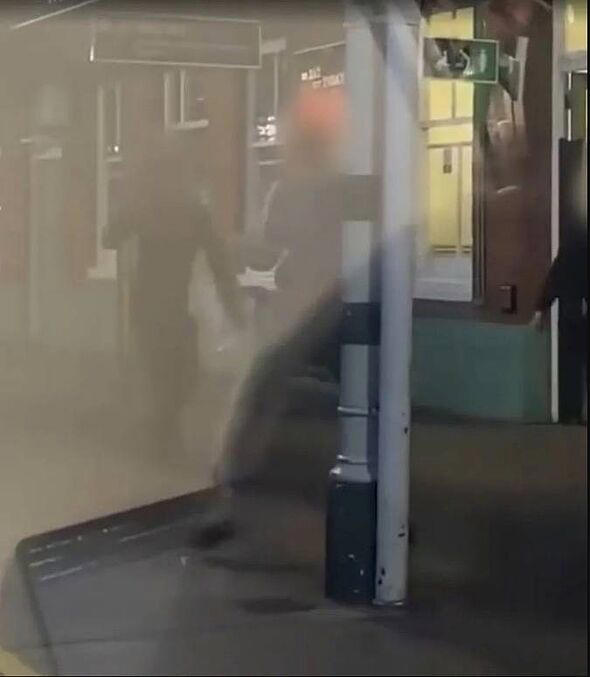 Horror at UK train station as masked youths wield machetes on busy platform
