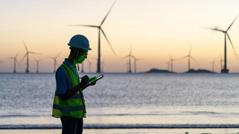 Drying wake effect triggers offshore wind farm drought fear