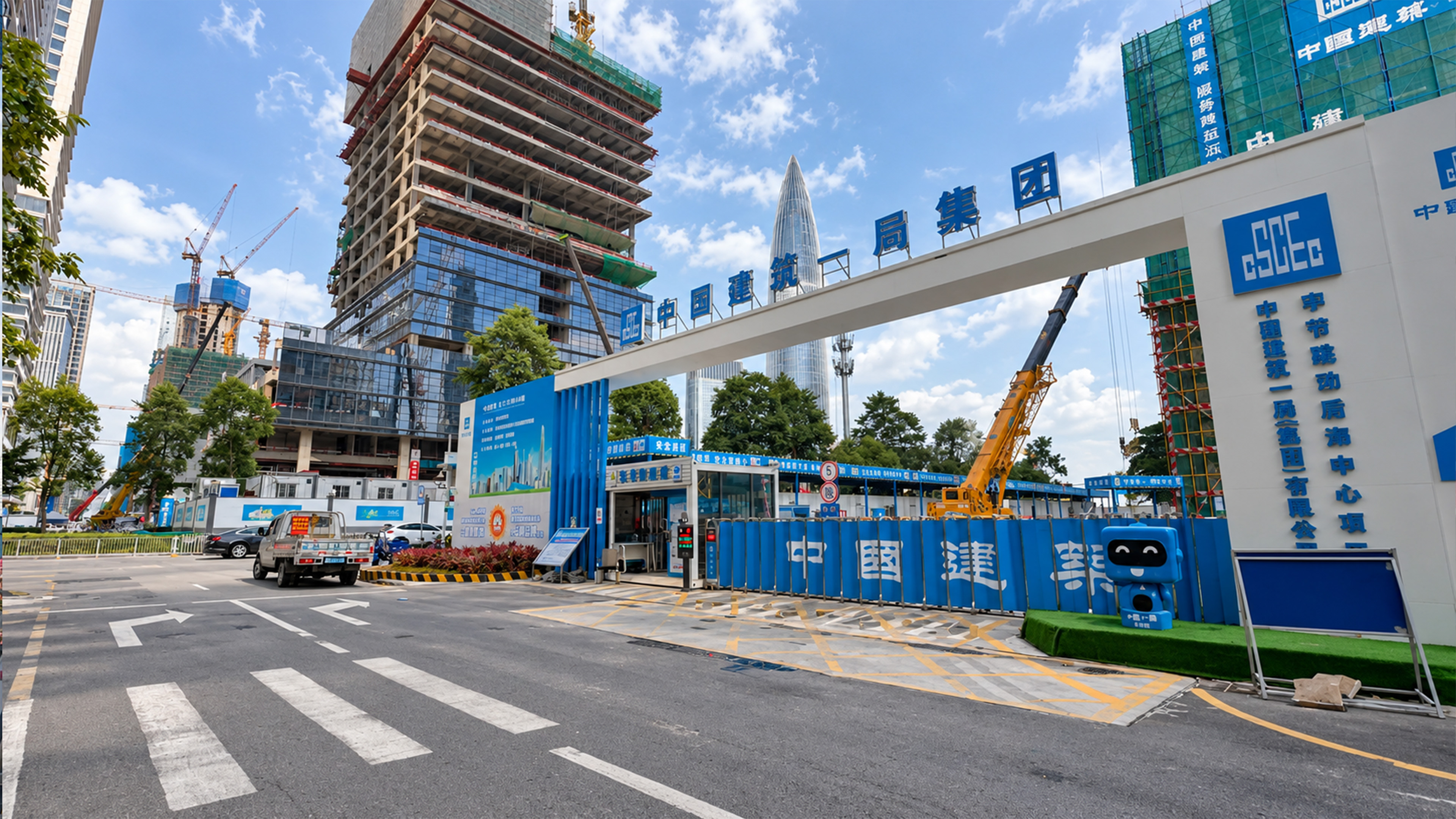 China’s skyline keeps growing behind this massive construction site