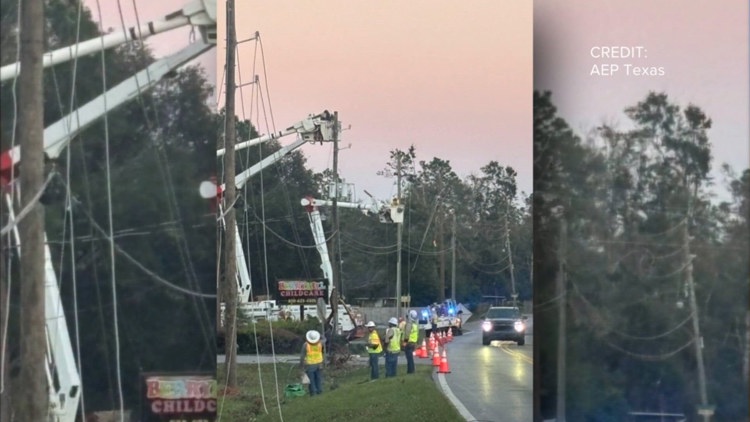 AEP Texas crews from Coastal Bend help restore power after Hurricane Isaias