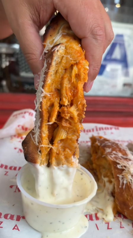 Penne alla vodka chicken cutlet pizza roll NYC