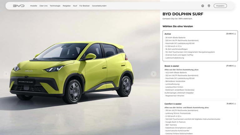 BYD Dolphin Surf: Neue Version auch als Fünfsitzer