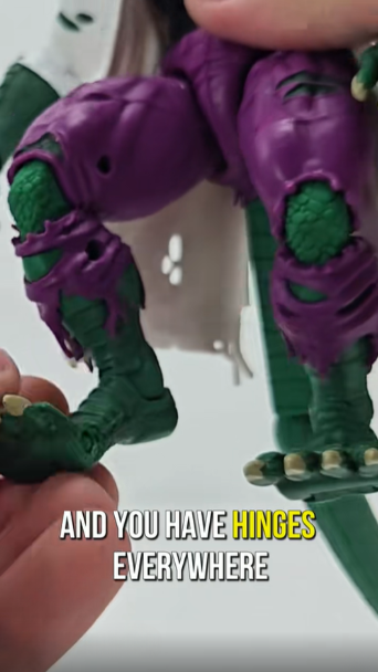 Comparing the lizard figure to the classic Build a Figure
