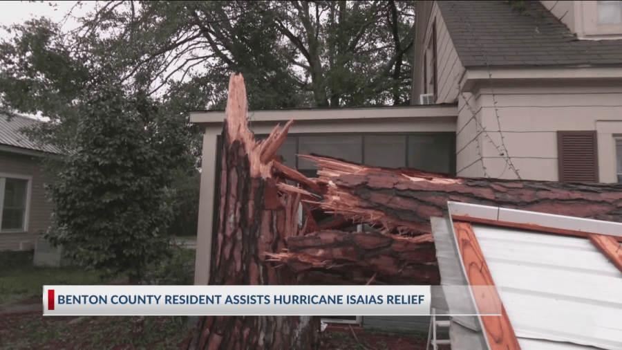 Benton County resident assists Hurricane Isaias relief effort