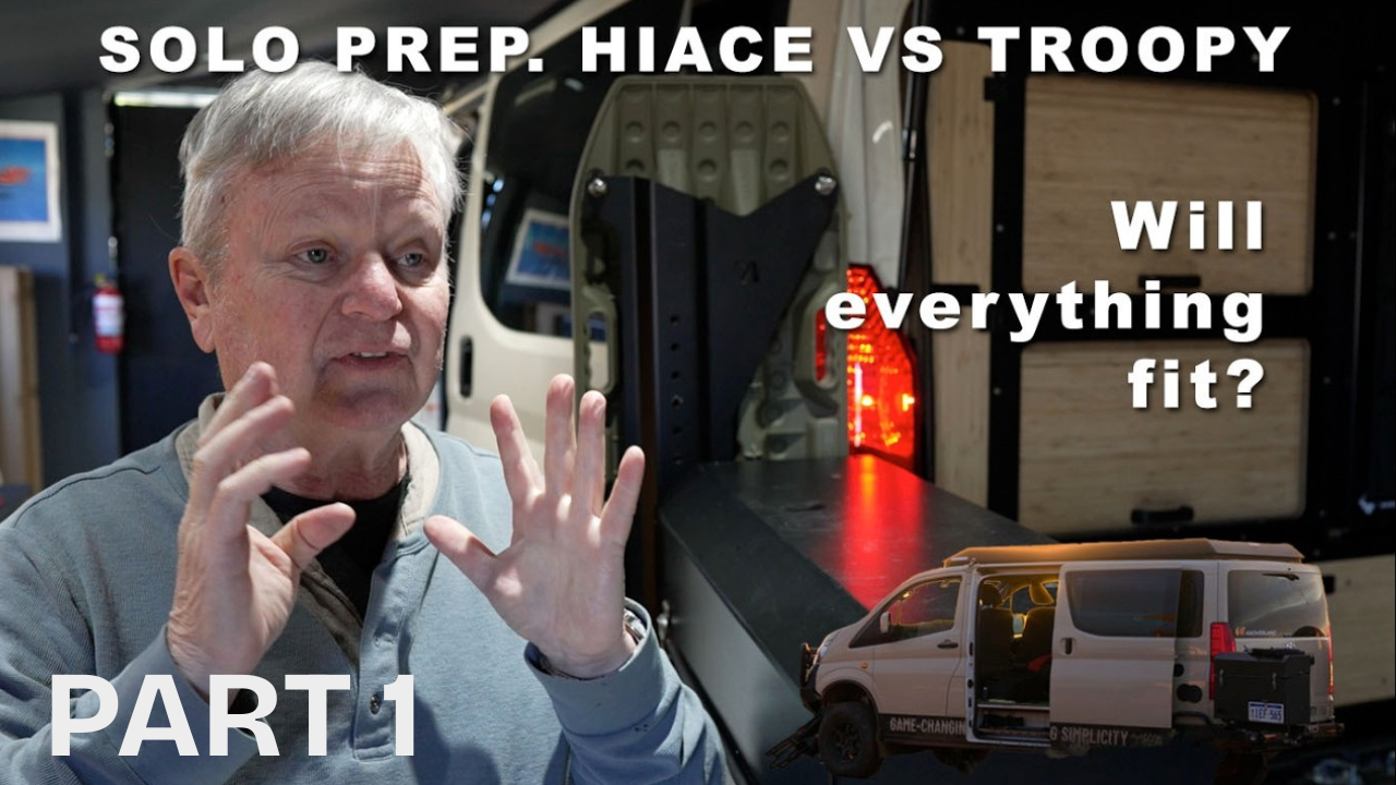 4WD HiAce camper build final weight & solo prep part 1