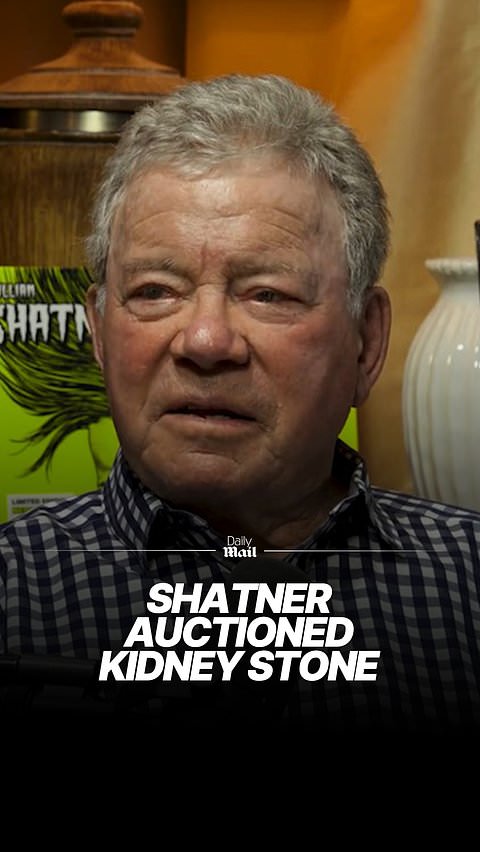 William Shatner auctioned off his kidney stone for $75,000