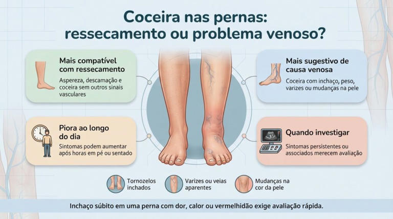 Coceira nas pernas pode ser insuficiência venosa? Veja os sinais que ...
